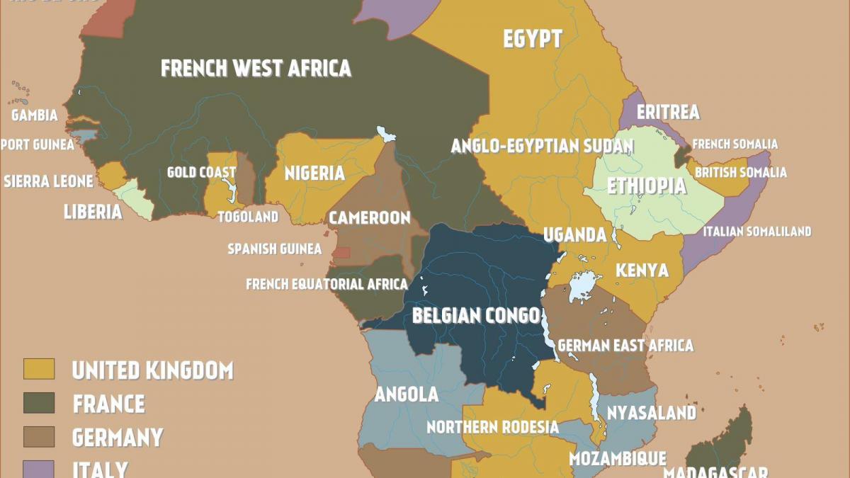 Karta britanski Kamerun