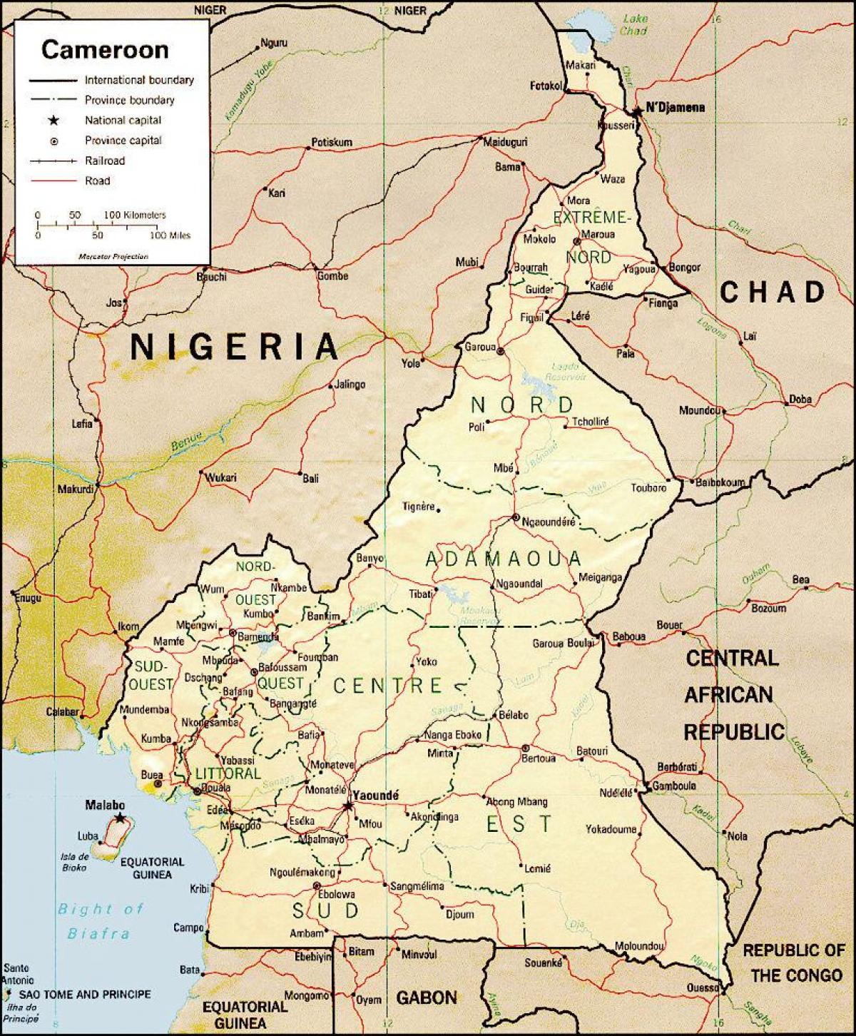 na karti Kameruna