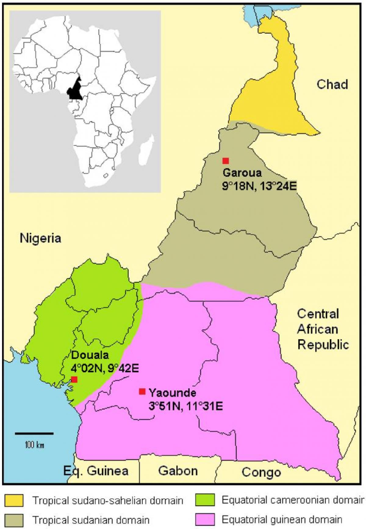 Karta Kamerun klime