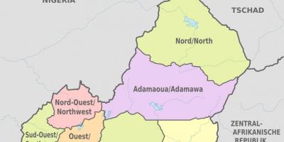 Karta administrativno-Kamerun