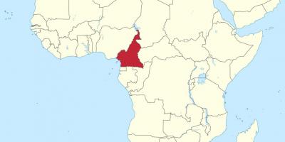 Karta Kameruna u Zapadnoj Africi